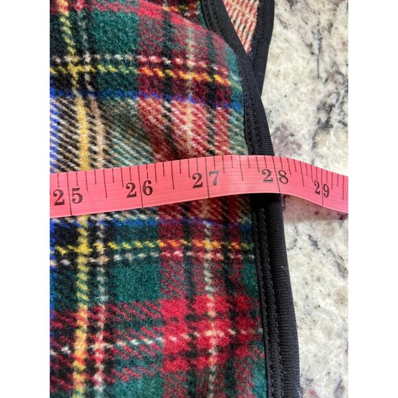 VLD Womens S/M Plaid Tartan Open-Front Shawl Vest With Black Outerwear - Picture 10 of 10